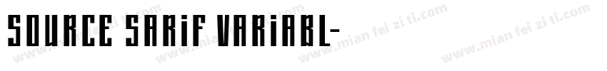 source sarif variabl字体转换